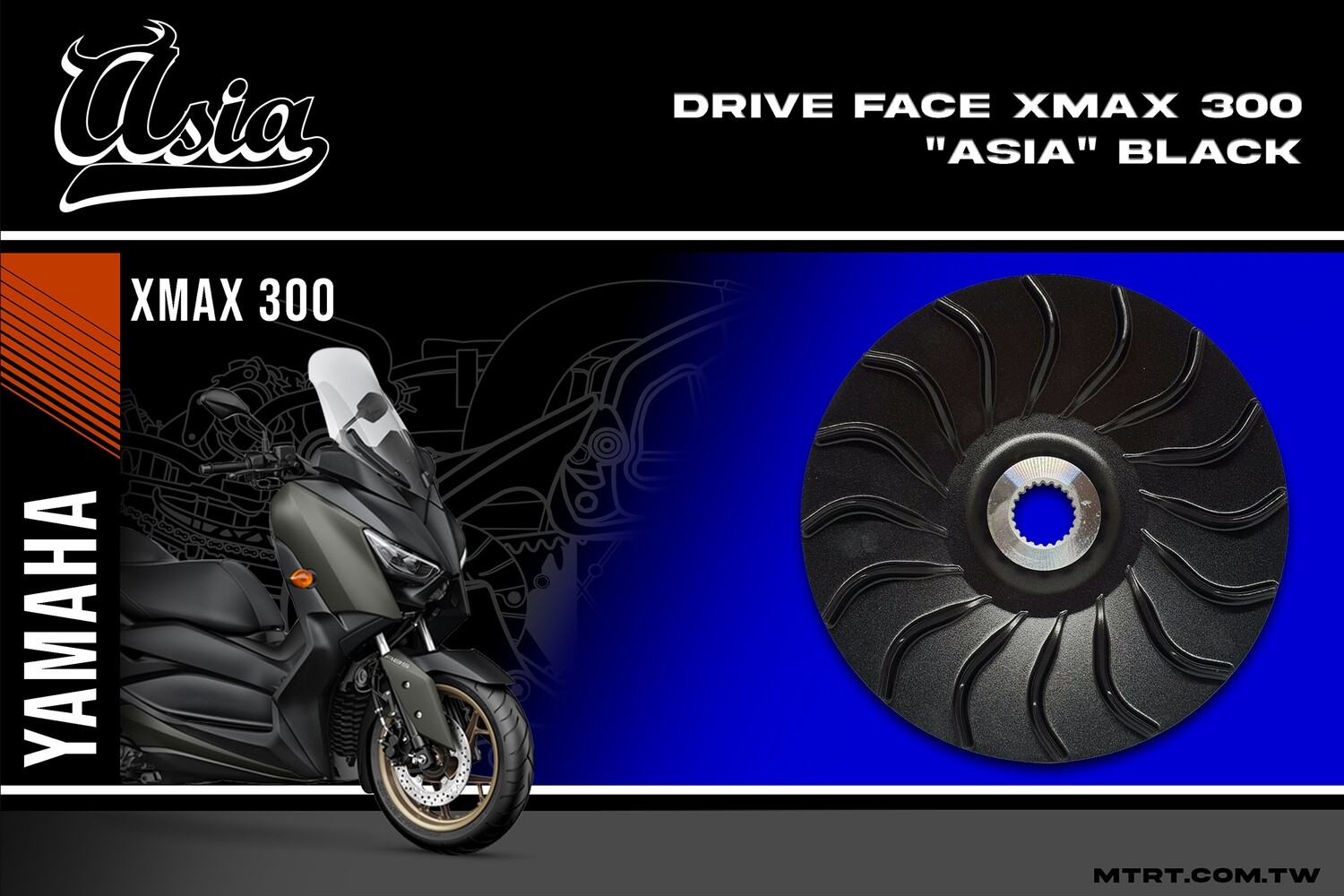 DRIVE FACE  XMAX300 ASIA BLACK