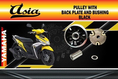 PULLEY with BACK PLATE AND bushing MIOi125 ASIA BLACK