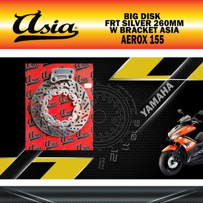 BIG DISK AEROX NMAX FRT SILVER 260MM w bracket ASIA