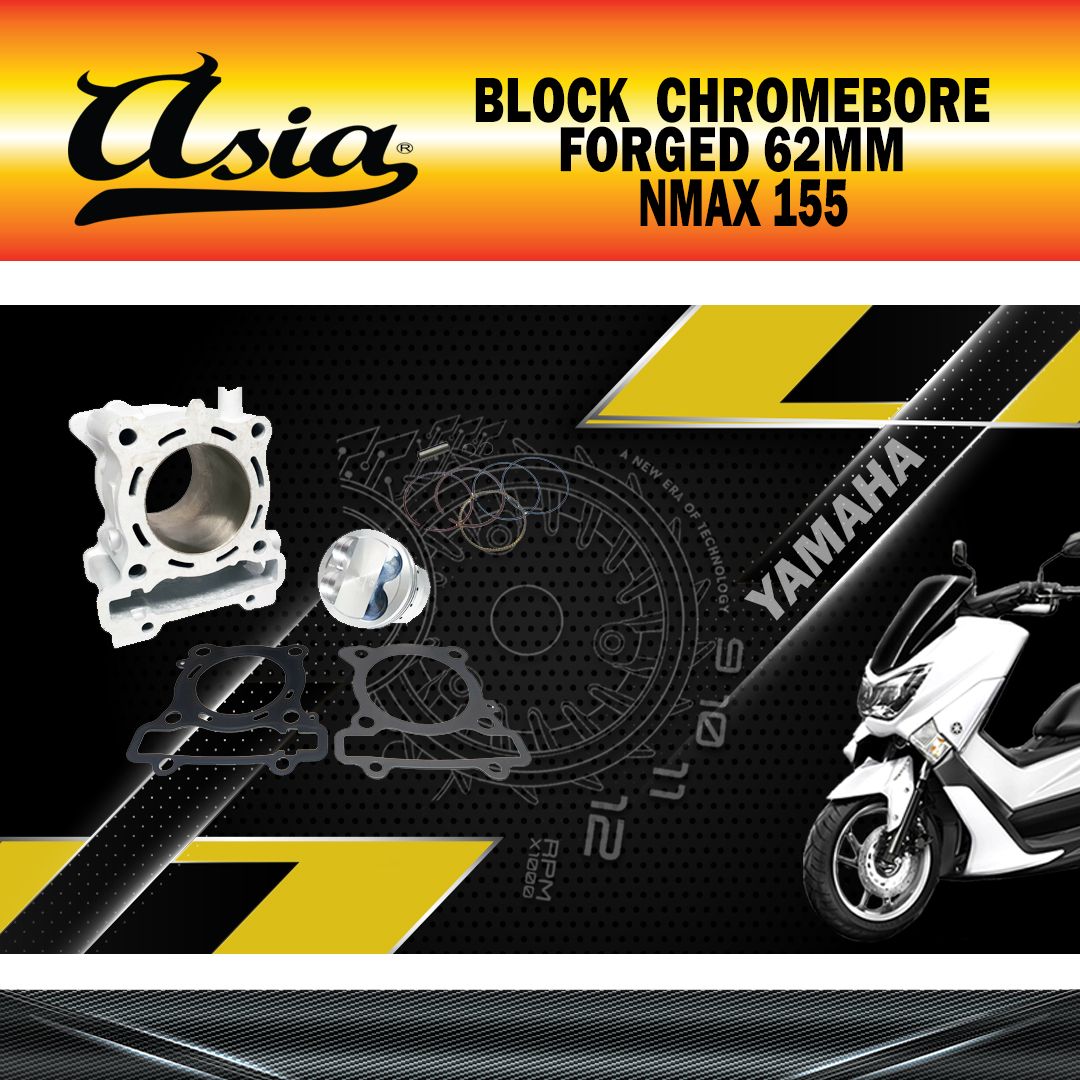 BLOCK NMAX155 CHROMEBORE FORGED 62MM ASIA