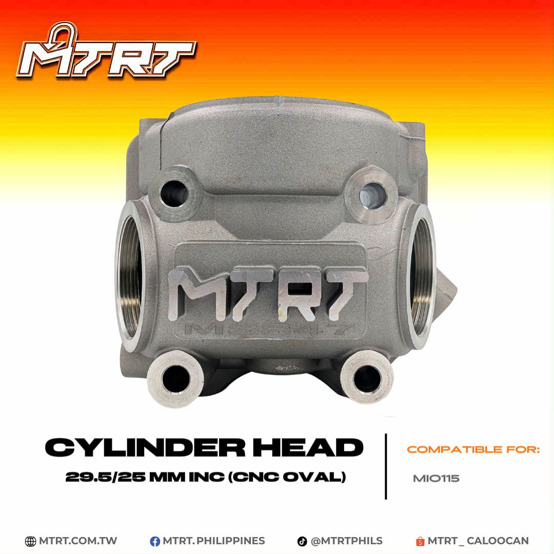 CYL HEAD MIO 29.5/25mm INC.MTRT (CNC OVAL) (retainer,valve seat,exbolt,seal,lock)