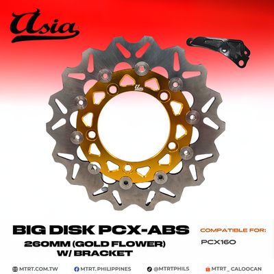 BIG DISK PCX-ABS W/BRACKET ASIA 260MMGOLD FLOWER (4 POT)