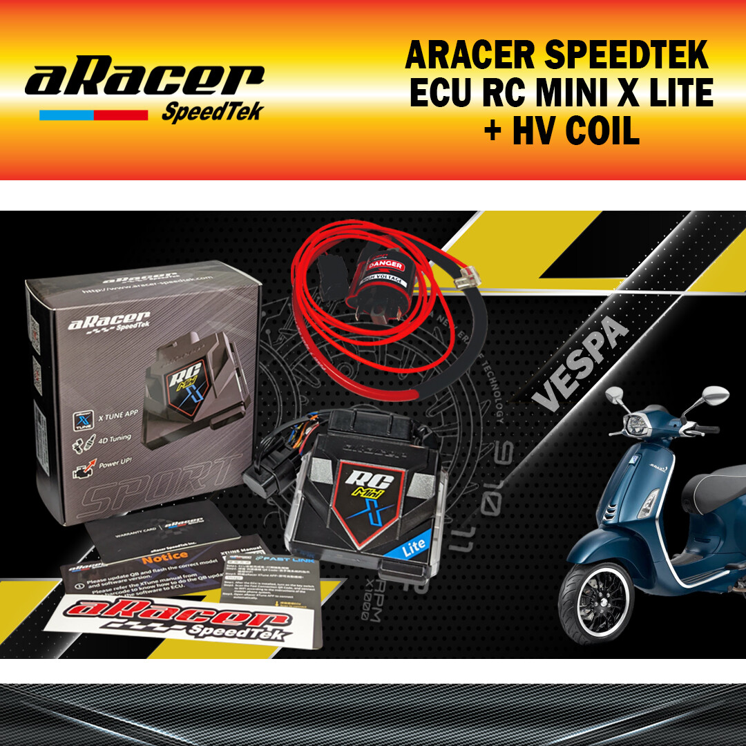 ARACER SPEEDTEK ECU RC MINI X LITE SPRINT150/VESPA (ePCV) (2015) + HV COIL