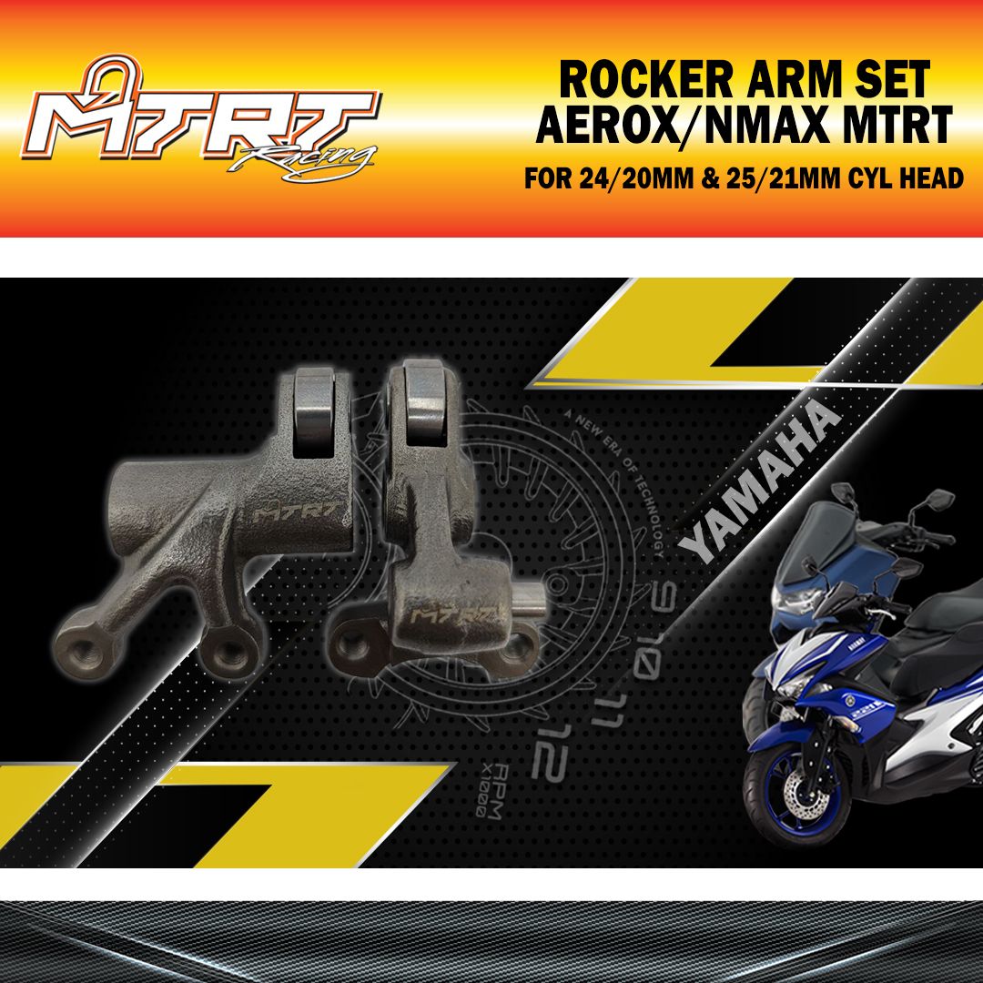 ROCKER ARM SET AEROX/NMAX MTRT FOR 24/20MM &amp; 25/21MM CYL HEAD