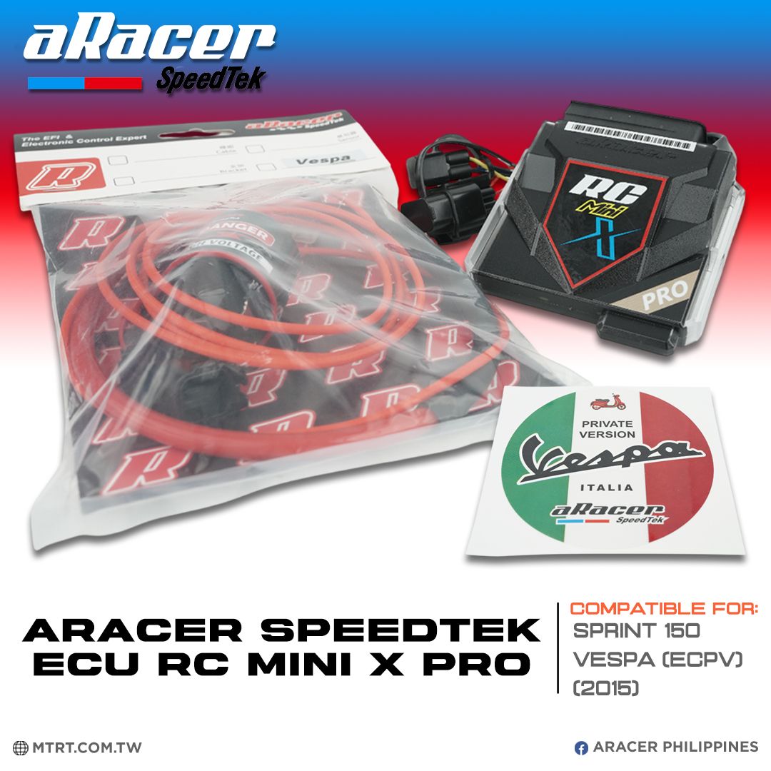 ARACER SPEEDTEK ECU RC MINI X PRO SPRINT 150 / VESPA (ePCV) (2015) +HV COIL