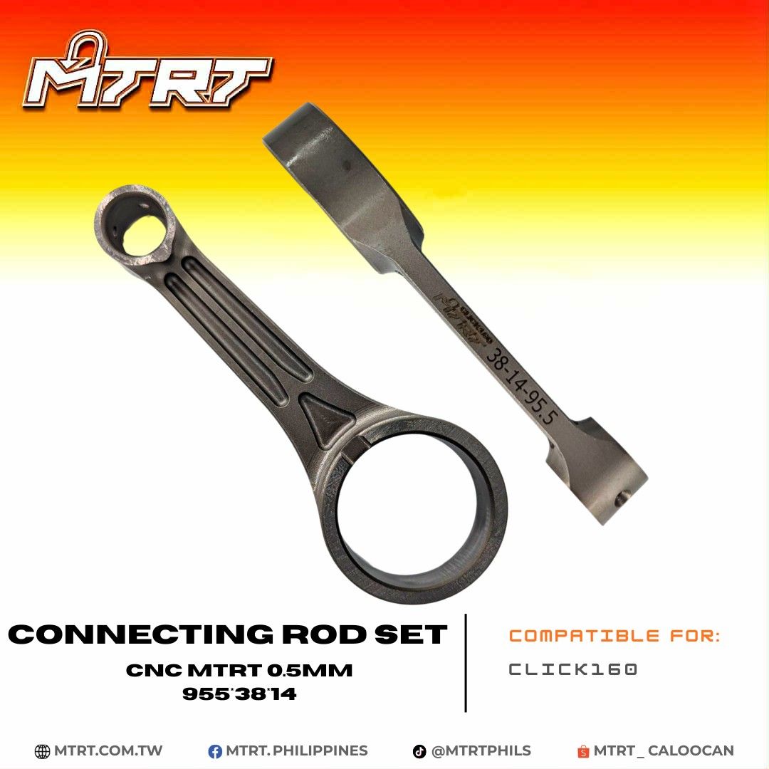 CONN ROD SET CLICK160   CNC 0.5MM  955*38*14  MTRT (w/pin &amp; needle brg.)