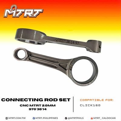 CONN ROD SET CLICK160   CNC 2.0MM  970*38*14  MTRT (w/pin &amp; needle brg.)