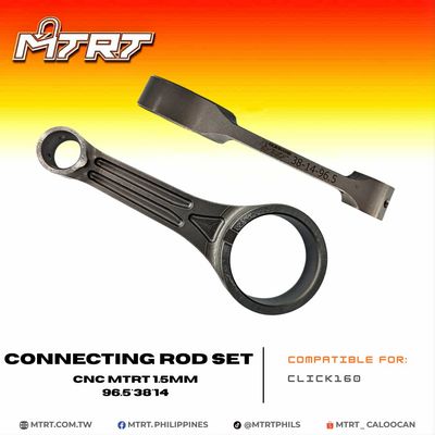 CONN ROD SET CLICK160   CNC 1.5MM  965*38*14  MTRT (w/pin &amp; needle brg.)
