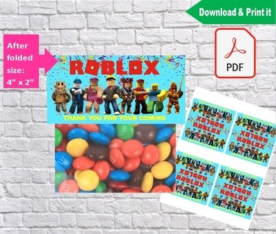 Other Birthday Party Ideas Printable - roblox juice pouch labels digital or printed