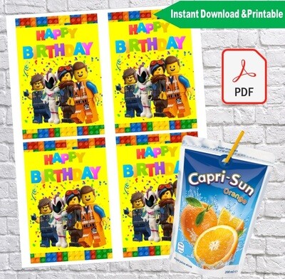 Lego Movie Capri Sun Pouch Labels Printable