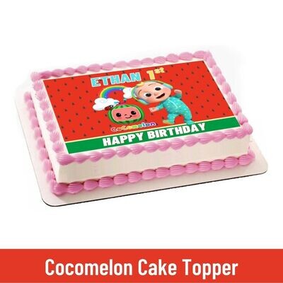 Cocomelon Baby Party Personalized Cake Topper