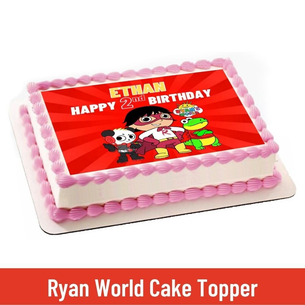 Ryan's World Party Personalized Cake Topper