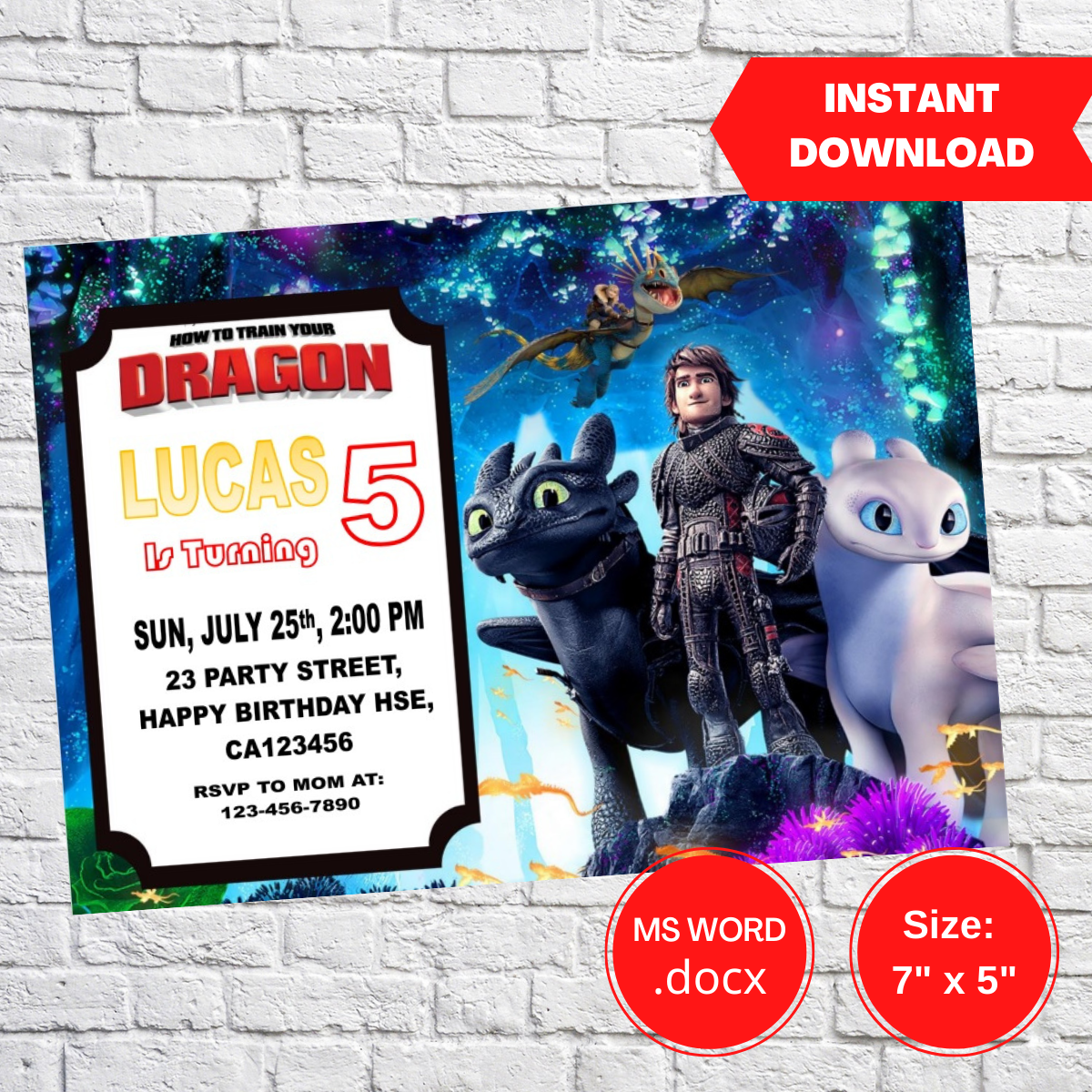 How To Train Your Dragon Invitations Template