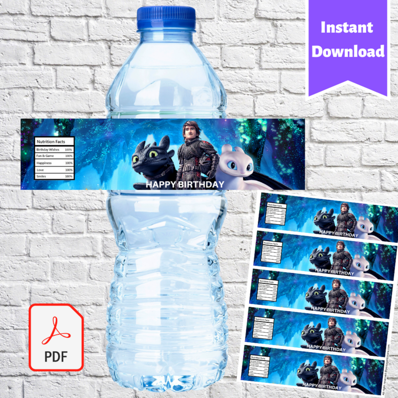 water bottle label