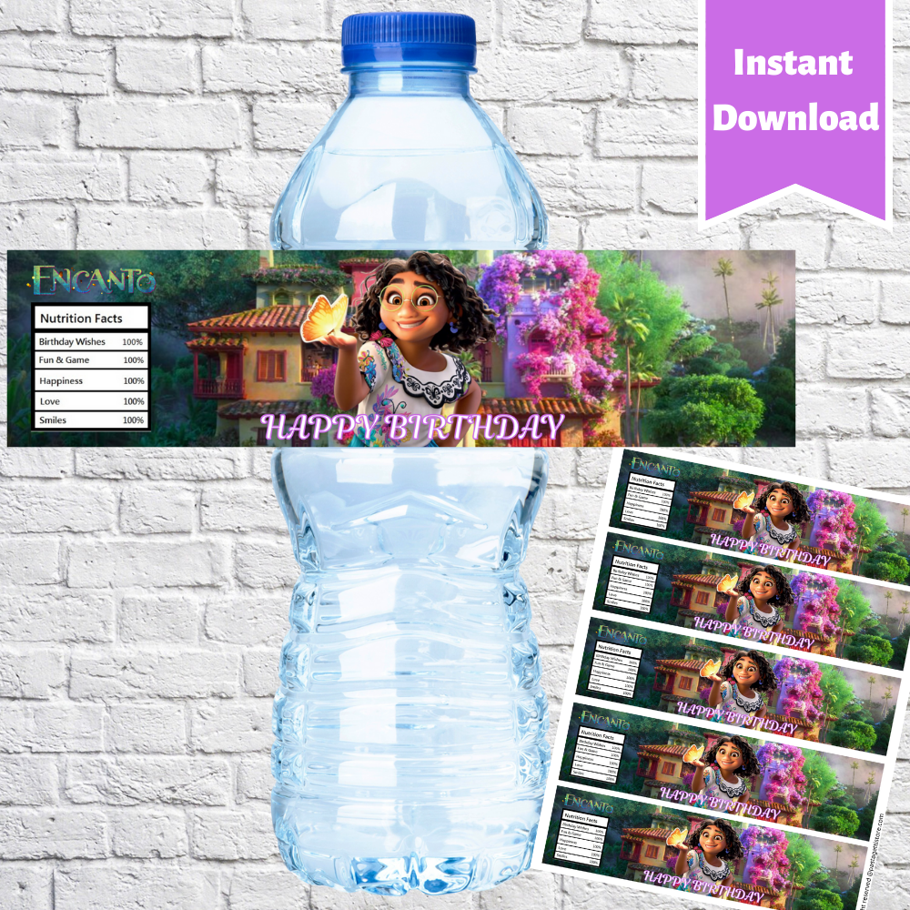 Encanto Mirabel Water Bottle Labels Printable