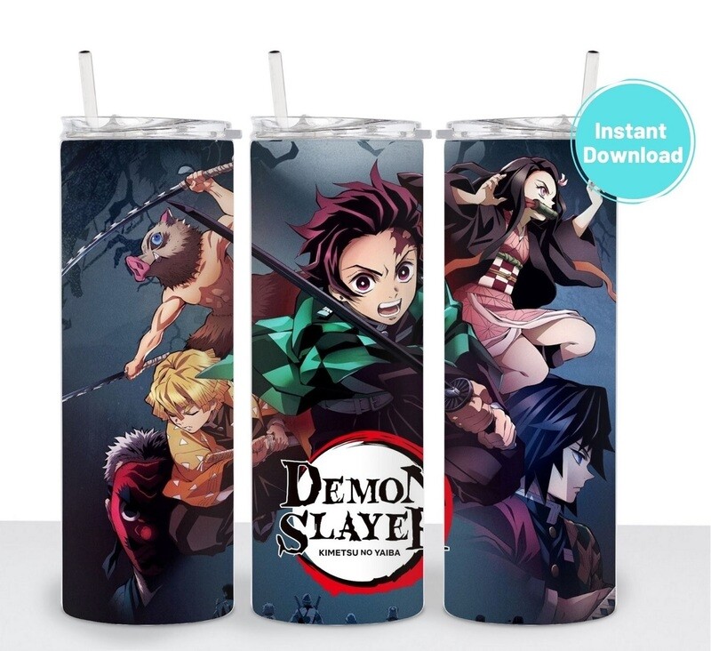 Demon Slayer Skinny Tumbler Wrap Straight