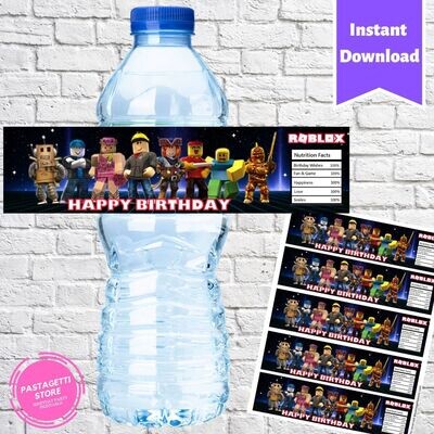 Roblox Water Bottle Labels Printable