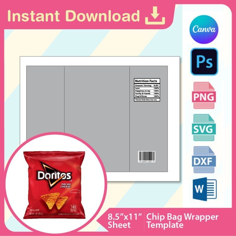 Chip Bag Template with NF