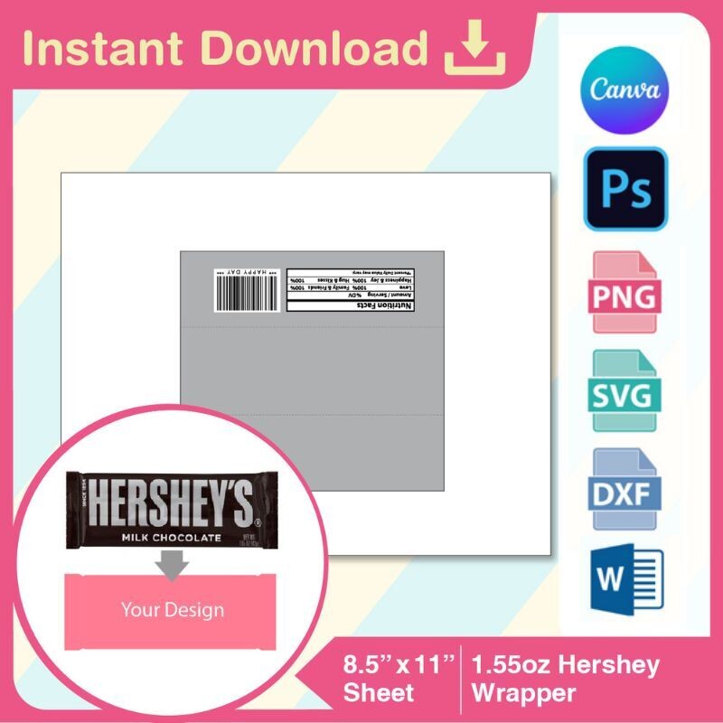 Chocolate Candy Bar Wrapper Template