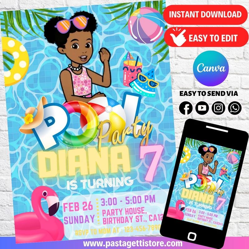 Gracies Corner Birthday Invitation Template