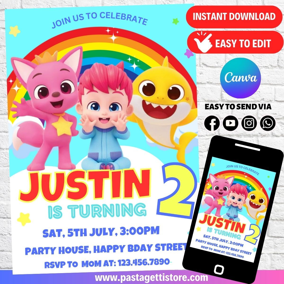 Bebefinn Birthday Invitation Template