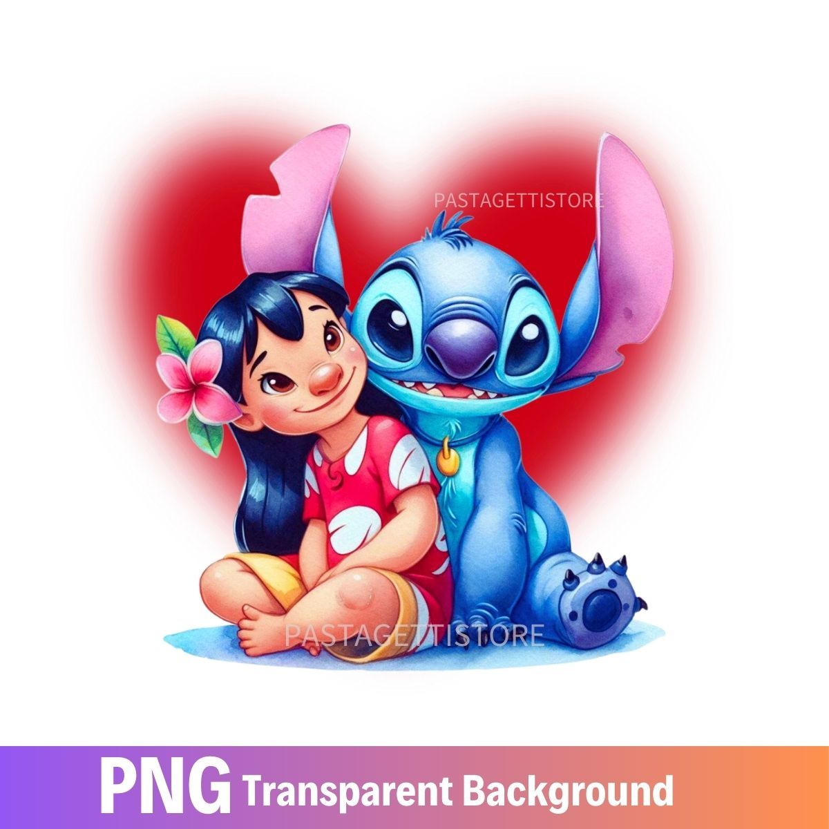 Stitch and Lilo PNG Image Transparent Background