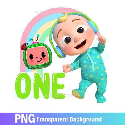 Cocomelon 1st Birthday One PNG image