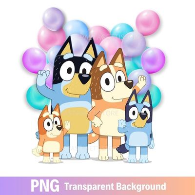 Bluey Bingo Family PNG image Clipart