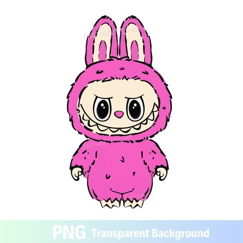 Labubu Pink PNG image Clipart