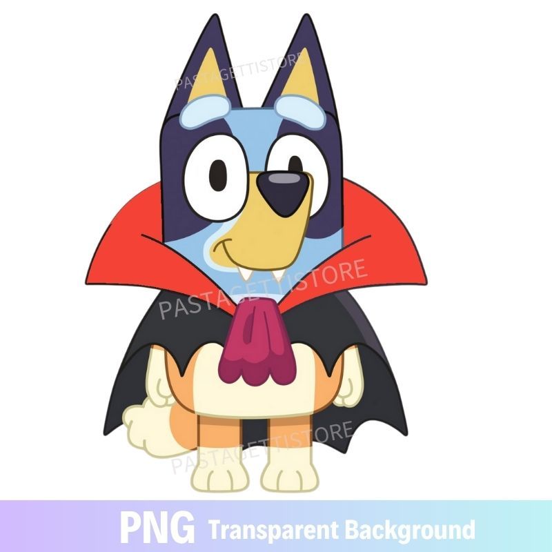 Halloween Bluey Bingo Mix PNG image