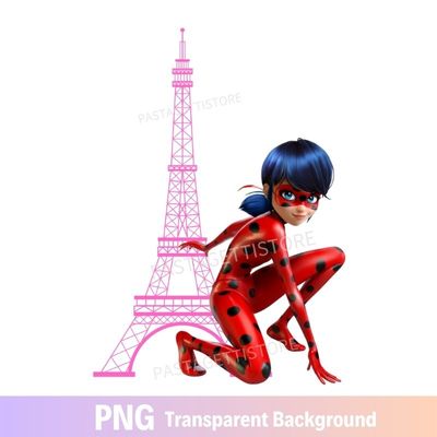 Miraculous Ladybug Eiffel Tower PNG Image