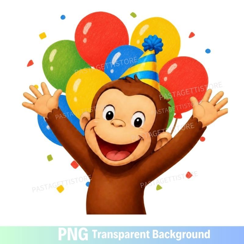 Curious George PNG Transparent Image