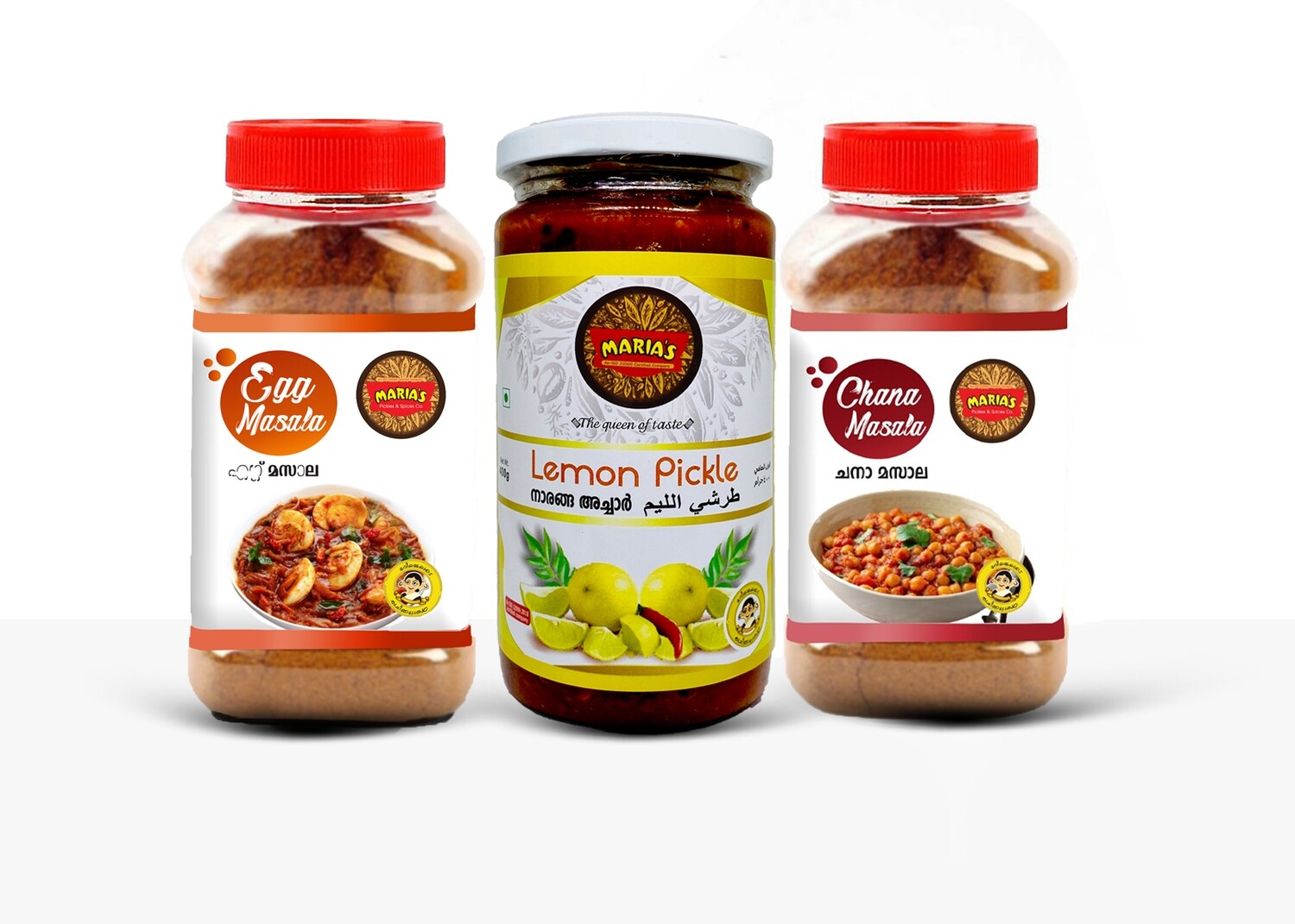 Egg Masala 200g + Lemon Pickle 400g + Chana Masala 200g