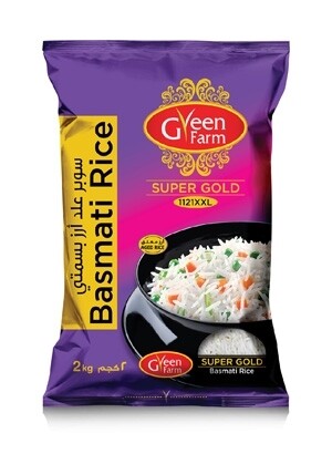 Supergold 1121 Steam Basmati XXXL Rice 2Kg