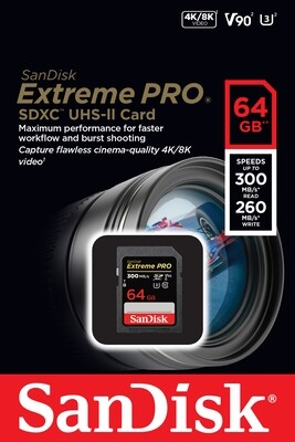 SanDisk 64GB Extreme PRO SDXC UHS-II