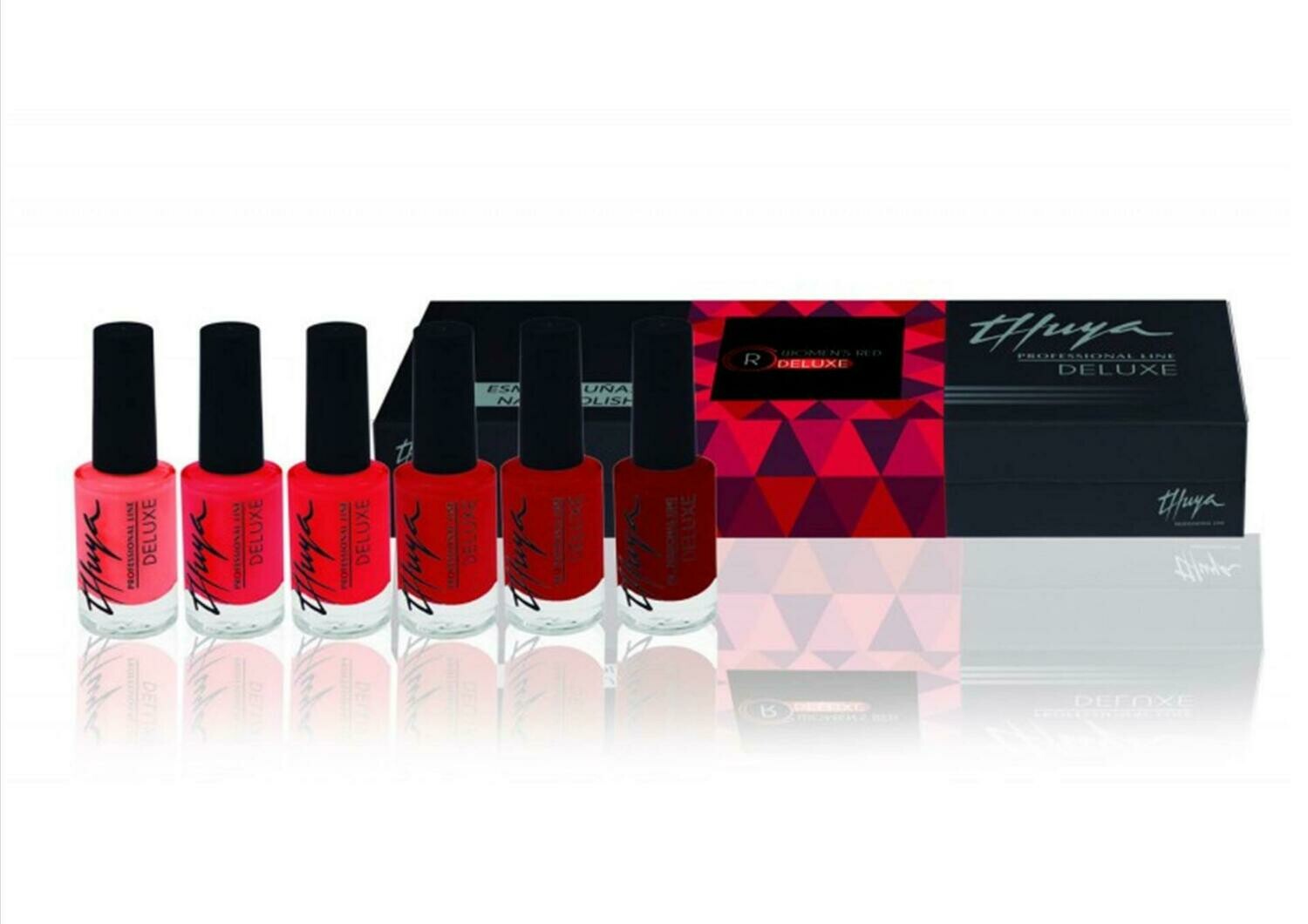 Smalto Deluxe Thuya - Red collection Opz.A, Colore: Cofanetto (6pz)