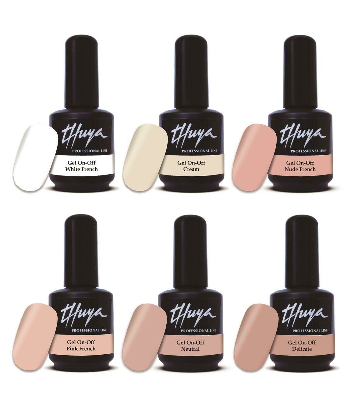 Gel On Off  Thuya Collezione - 001 Shades of French, Colore: Cofanetto (6pz)