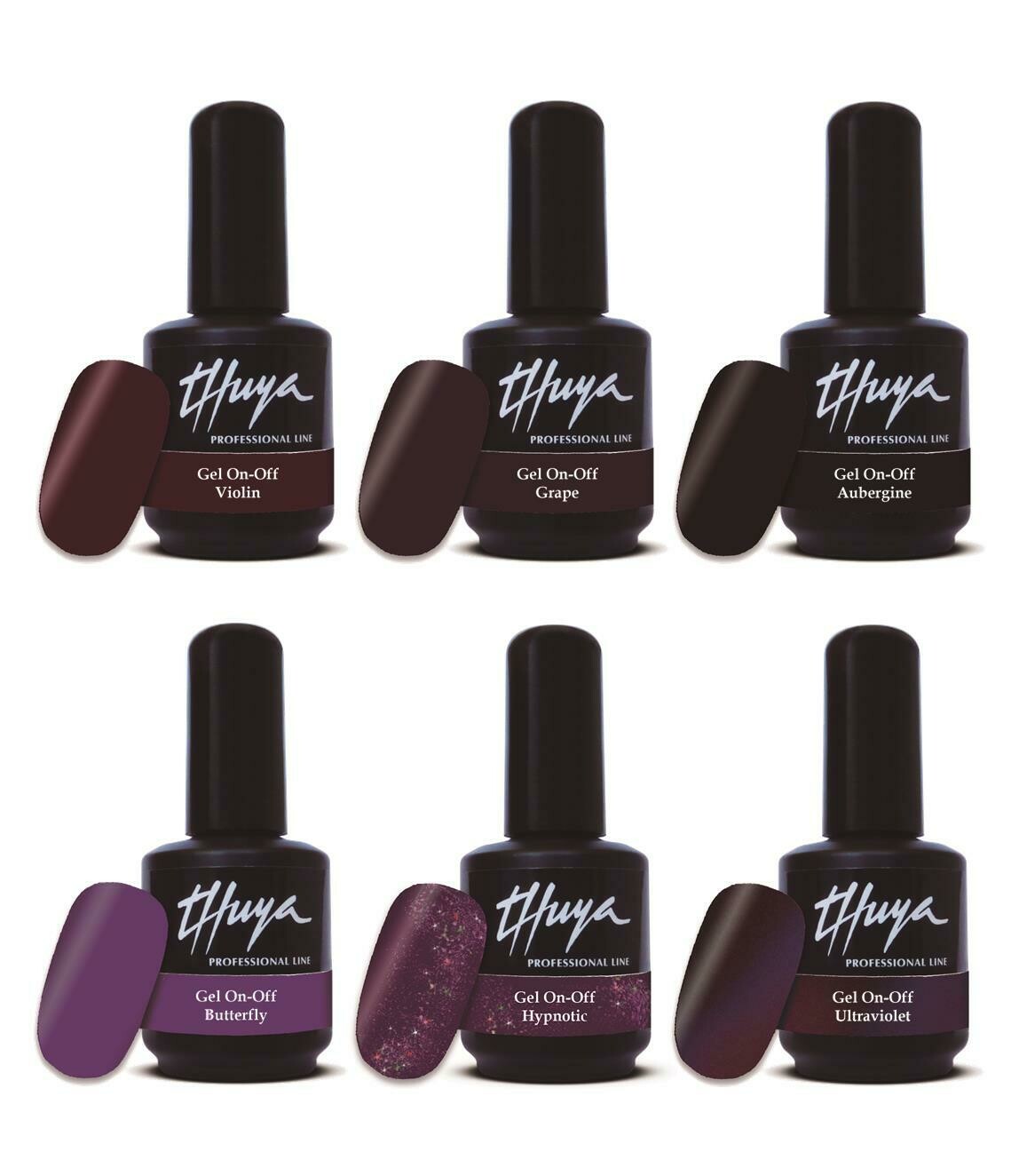 Gel On Off  Thuya Collezione - 012 Shades of Purple, Colore: Cofanetto (6pz)