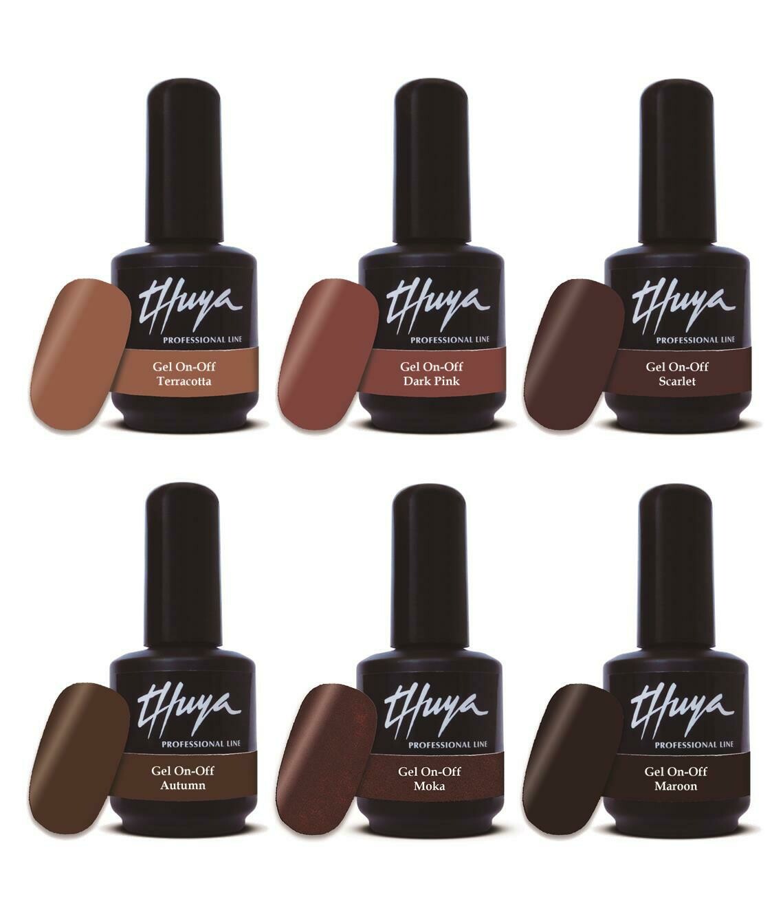Gel On Off  Thuya Collezione - 014 Shades of Earth, Colore: Cofanetto (6pz)