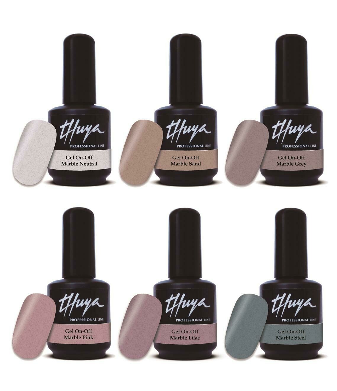 Gel On Off  Thuya Collezione - 016 Shades of Marble, Colore: Cofanetto (6pz)
