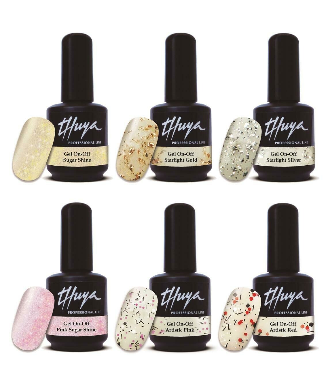Gel On Off  Thuya Collezione - 018 Shades of Effects, Colore: Cofanetto (6pz)