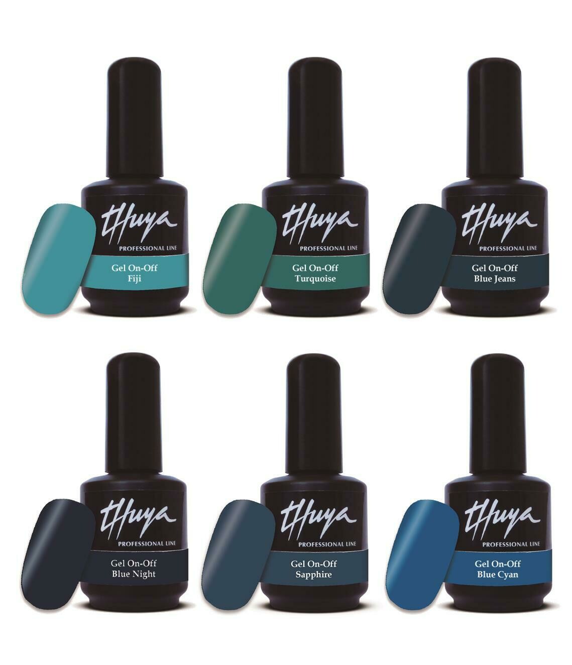 Gel On Off  Thuya Collezione - 009 Shades of Blue Sea, Colore: Cofanetto (6pz)