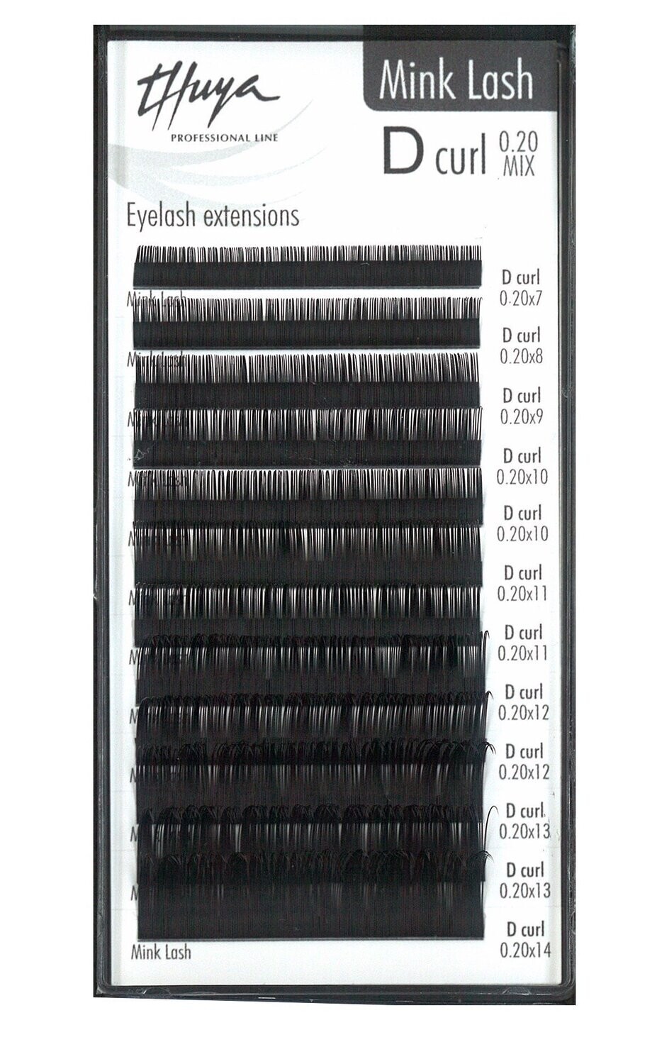 Extension ciglia MINK - D 0,15mm