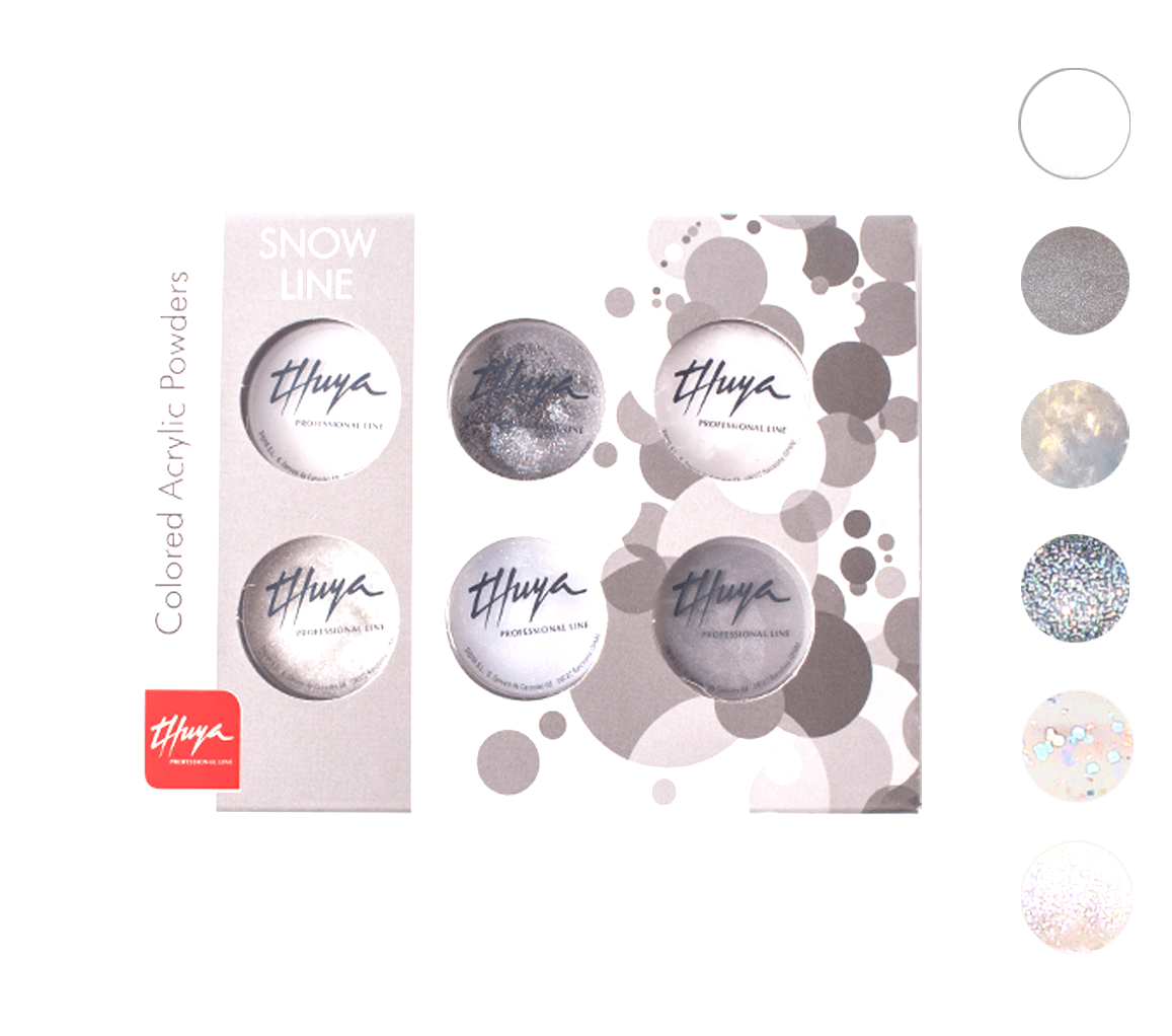 Polvere acrilica colorata - Snow line Thuya (6pz)