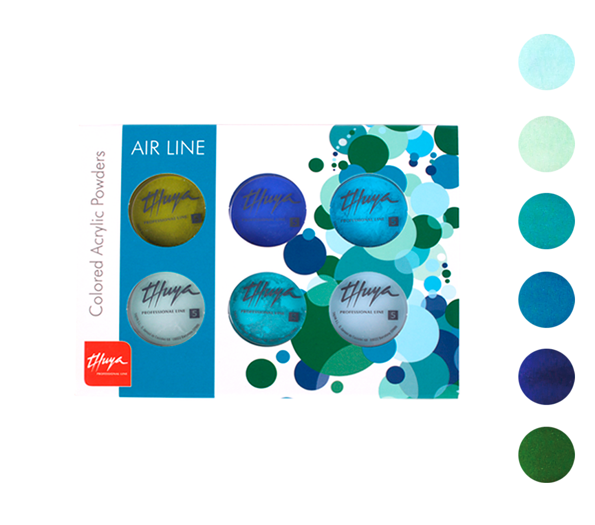 Polvere acrilica colorata - Air line Thuya (6pz)