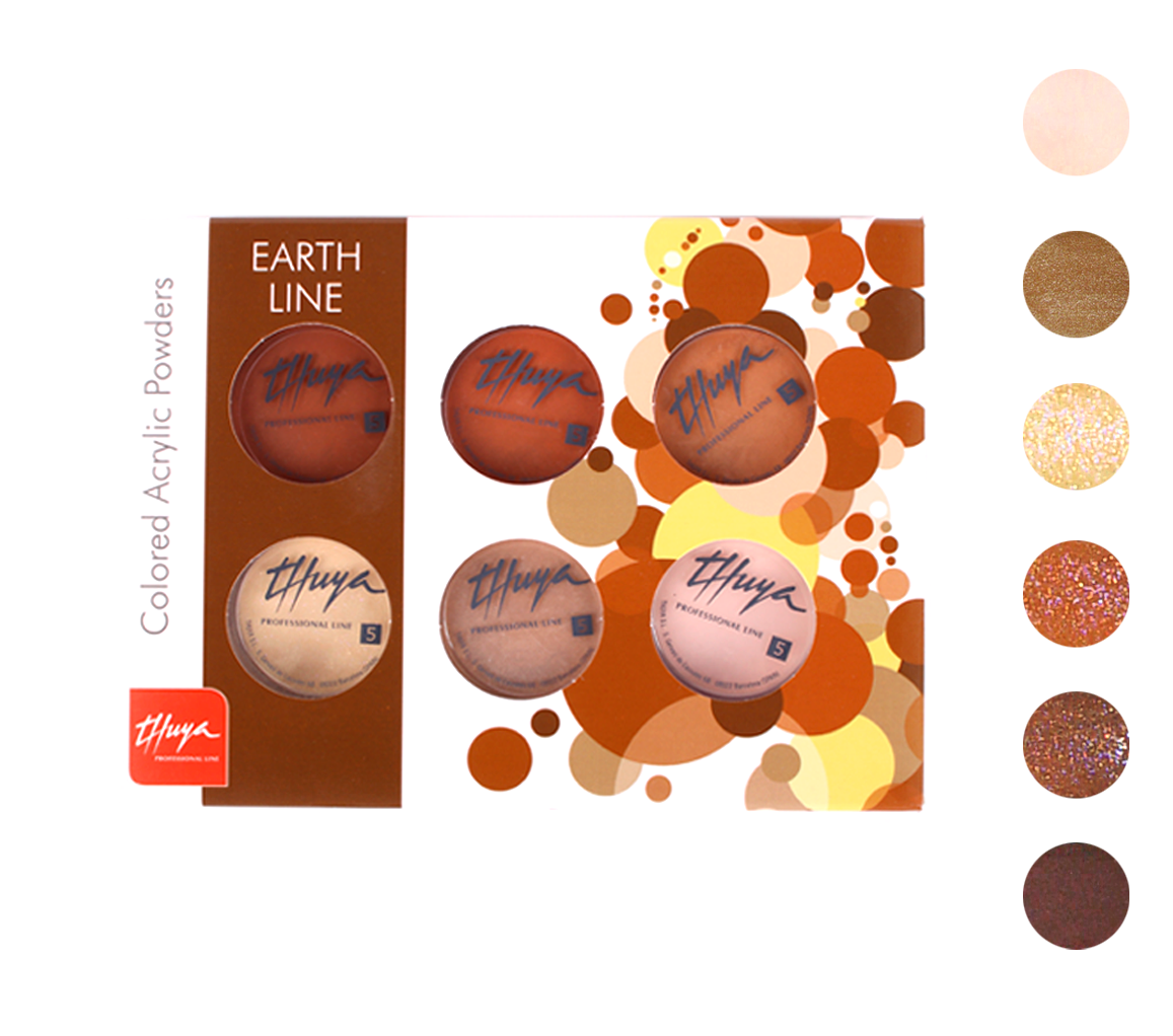 Polvere acrilica colorata - Earth line Thuya (6pz)