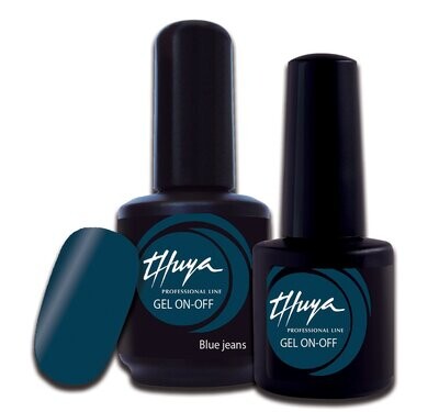 Smalto semipermanente Thuya - Gel ON OFF - 026 - Blue jeans Smalto semipermanente Thuya - Gel ON OFF - 026 - Blue jeans