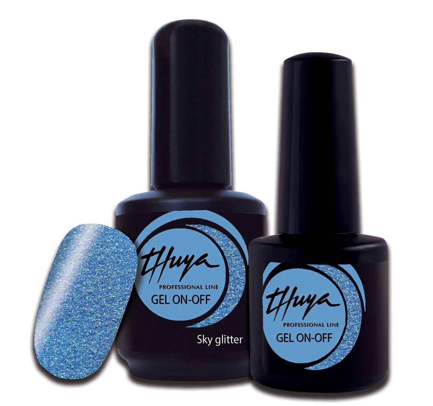 Smalto semipermanente Thuya - Gel ON OFF - 192 - Sky glitter