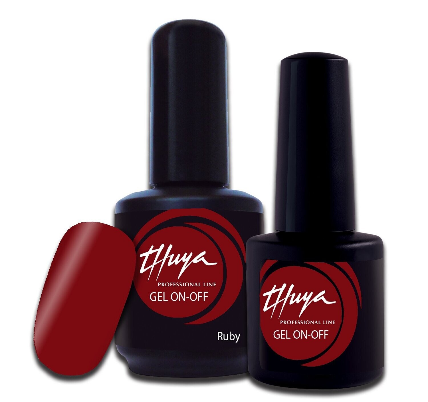Smalto semipermanente Thuya - Gel ON OFF - 056 - Ruby, Formato: 7 ml