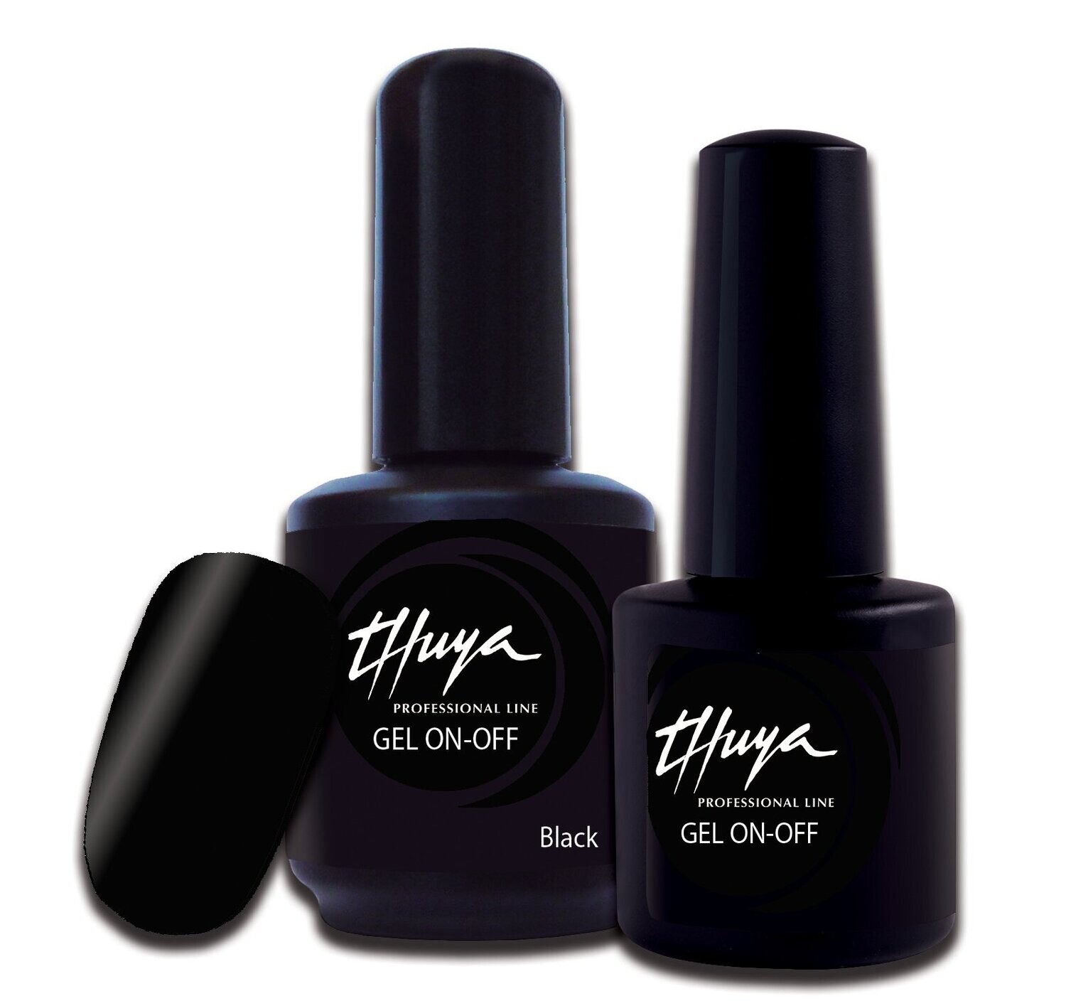 Smalto semipermanente Thuya - Gel ON OFF - 031 - Black, Formato: 7 ml